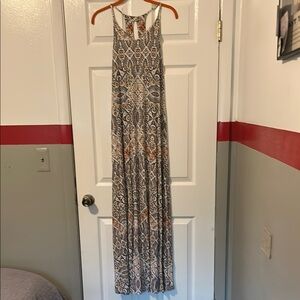 Cynthia Rowley Blue Sleeveless Halter Maxi Dress